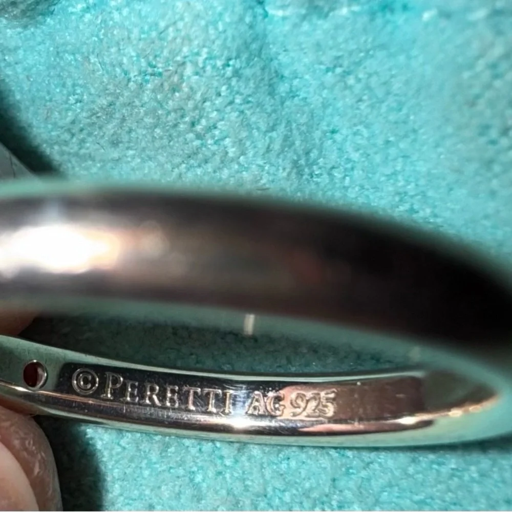 Tiffany & Co. Peretti Sterling Silver Ring with Pink Sapphire size 6 - Picture 3 of 5